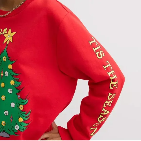 Juniors' Peanuts Snoopy Tis The Season Graphic Pullover XL - Picture 2 of 6